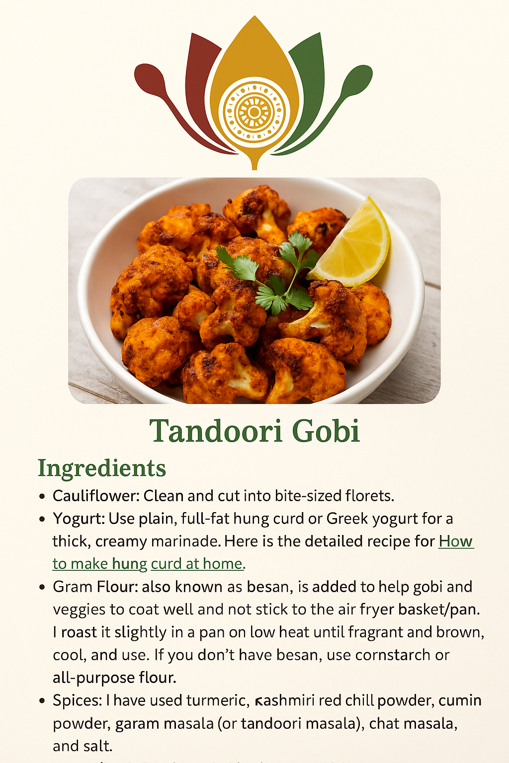 Tandoori Gobi